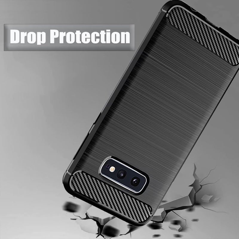 Aikcks for Samsung Galaxy S10E Phone case, Shockproof, Scratch Resistant Carbon Fiber Jacket, Soft TPU, for Galaxy S10 E case (Black,) - Image 4